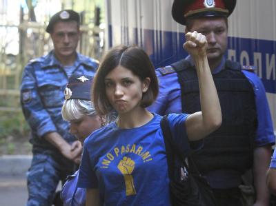 Nadeschda Tolokonnikowa gibt sich kämpferisch. Foto: Sergei Chirikov Tolokonnikova