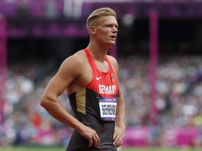 Pascal Behrenbruch war mit seiner 100-Meter-Zeit nicht zufrieden. Foto: Diego Azubel Mäßiger Auftakt