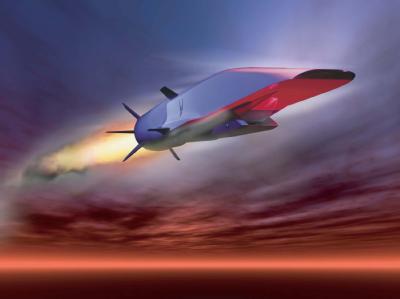 Sechsfache Schallgeschwindigkeit: Der X-51A Waverider auf einer Zeichnung der US-Luftwaffe. Foto: US Air Force X-51A Waverider