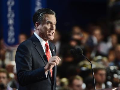 Mitt Romney: «Ich kandidiere als Präsident, um eine bessere Zukunft zu schaffen». Foto: Tannen Maury Versprechen