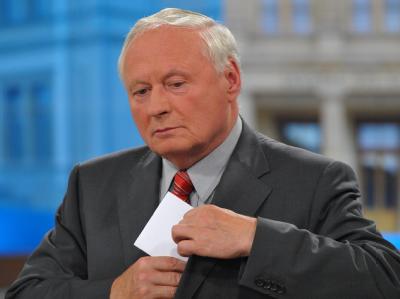 Oskar Lafontaine im Bundestagswahlkampf 2009. Lafontaine im Wahlkampf