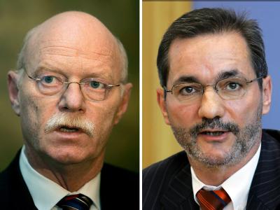 Peter Struck schleppte sich auch angeschlagen in den Bundestag, der Rückzug des ehemaligen SPD-Chef Matthias Platzeck blieb die Ausnahme (Archivfotos). Struck und Platzeck