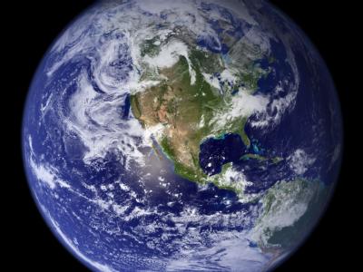 Die NASA-Aufnahme von 2006 zeigt die westliche Hemisphäre der Erdkugel. UN-Klimagipfel