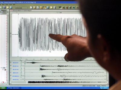 Seismographen-Messkurve. Archivfoto: Bagus Indahono Seismograph