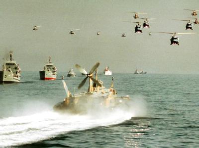 Manöver der iranischen Marine in der Straße von Hormus. Foto: Mikhail Metzel/Archiv Iranisches Seemanöver