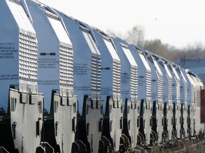 Am Überwachungssystem eines Castor-Behälters hat es einen Defekt gegeben. (Archivbild) Castor-Transport