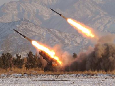 Nordkoreanisches Säbelrasseln: Foto eines früheren Raketentests. Nordkoreanischer Raketentest