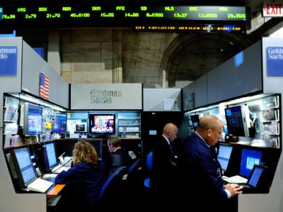 Ähnelt ein wenig einer Spielhalle und ist auch eine: Goldman-Sachs-Handelsraum an der New Yorker Wall Street. Goldman-Sachs-Handelsraum