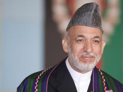 Der Präsident Afghanistans: Hamid Karsai. Präsident Karsai