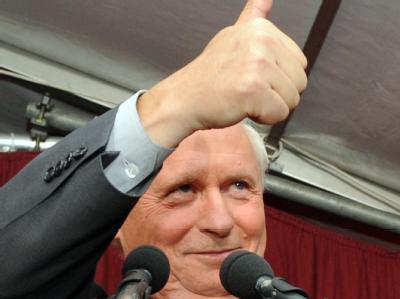 Linken-Spitzenkandidat Oskar Lafontaine und seine Partei verspüren Rückenwind. Oskar Lafontaine