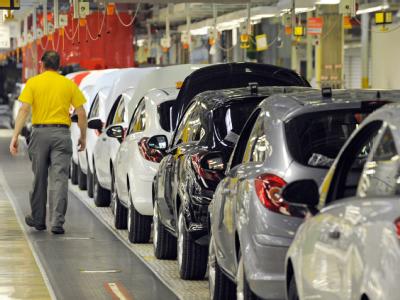 Corsa werden im Opel-Werk im thüringischen Eisenach montiert (Archiv). Opel Eisenach