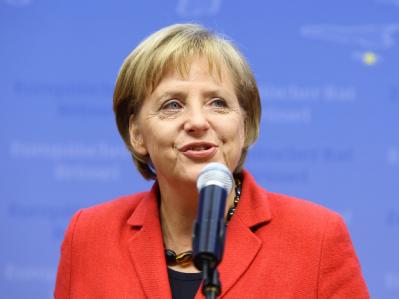Angela Merkel zeigt sich bei der abschließenden Pressekonferenz in Brüssel zufrieden. Angela Merkel