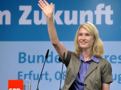 Die 35-jährige Sozialministerin von Mecklenburg-Vorpommern, Manuela Schwesig, soll neue SPD-Vizevorsitzende werden. (Archivfoto) Manuela Schwesig