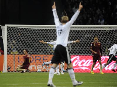 Torjubel im Luschniki-Stadion in Moskau. Torjubel