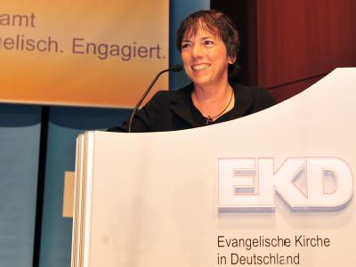 Margot Käßmann bei der Synode der Evangelischen Kirche in Deutschland (EKD) in Ulm. Margot Käßmann