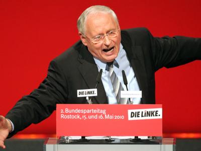 Die letzte Rede des scheidenden Vorsitzenden der Linkspartei Oskar Lafontaine. Lafontaine