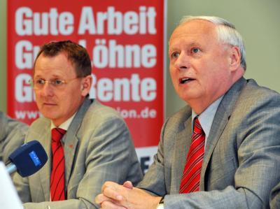 Nicht immer einer Meinung: Bodo Ramelow und Oskar Lafontaine (Archivbild). Lafontaine und Ramelow
