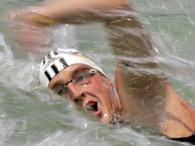 Freiwasserschwimmer Thomas Lurz peilt Gold über die 10 Kilometer an. Foto: Bernd Thissen Langstreckler