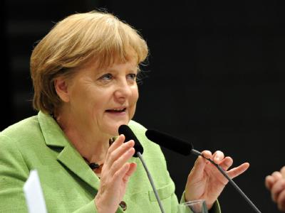 Angela Merkel hat heute keinen Grund zum Jubeln. Foto: Daniel Reinhardt/Archiv Angela Merkel