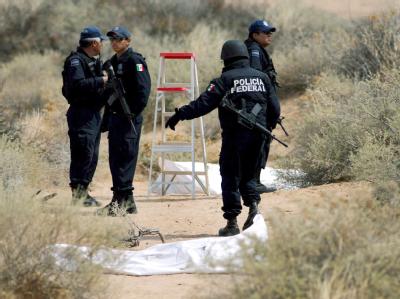 Leichen in Mexiko gefunden: Sie wurden in der Nähe von Monterrey entdeckt. Seit Dezember 2006 sind im mexikanischen Drogenkrieg rund 25 000 Menschen getötet worden.(Archivbild). Leichen in Mexiko gefunden