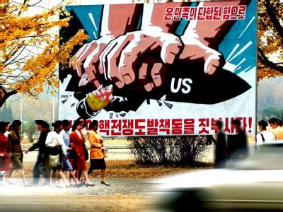Anti-US-Propaganda in Nordkorea. Foto: KCNA/Archiv Nordkorea