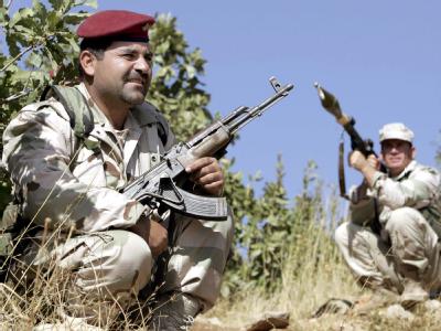 Rebellen der verbotenen Kurdischen Arbeiterpartei (PKK) im Nordirak (Archivbild). Nach dem PKK-Angriff auf türkische Soldaten schlägt die Türkei zurück. Kampfflugzeuge nehmen Stellungen der Rebellen im Nordirak unter Feuer. PKK-Kämpfer