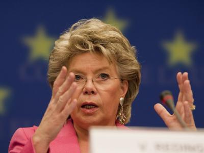 Die Vizepräsidentin der EU-Kommission, Viviane Reding. Viviane Reding