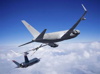 Modell des künftigen US-Tankflugzeugs Boeing KC-46A. Auch dem US-Militär drohen jetzt drastische Kürzungen. Foto: Boeing Image Tankflieger-Auftrag der US Air Force