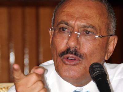 Der jemenitische Präsident Ali Abdullah Salih spricht. (Archivbild) Salih
