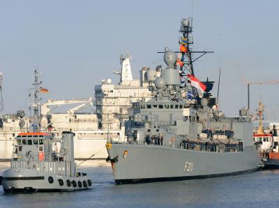 Die Fregatte «Köln» wird ab September die Operation Atalanta zur Bekämpfung von Piraten am Horn von Afrika verstärken. Fregatte «Köln»