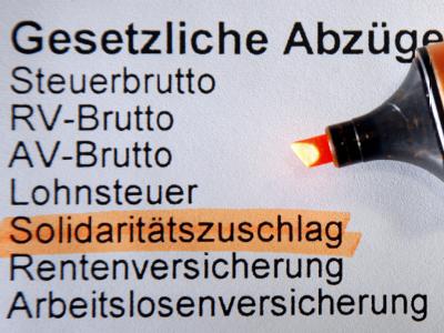 Kommt bald das Aus für den Solidaritätszuschlag? (Symbolbild) Solidaritätszuschlag