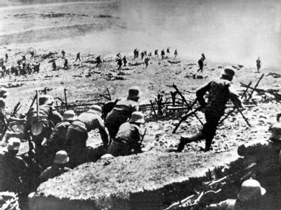 So sieht ein Schlacht im Ersten Weltkrieg