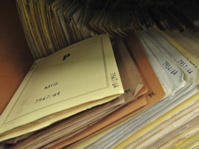 Akten mit dem Aufdruck Stasi-Akten