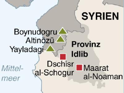 Bei der groß angelegten Militäraktion in der Provinz Idlib ist die syrische Armee in die Städte Dschisr al-Schogur und Maarat al-Noaman einmarschiert. Militäroffensive in Syrien