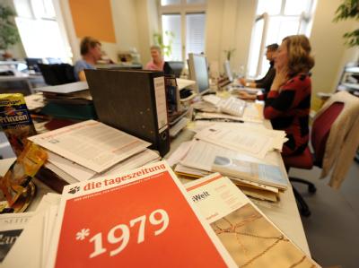 Die taz-Redaktion in Berlin. Ein Mitbegründer der taz-Redaktion