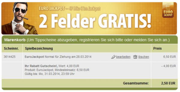 Coupon lotto24