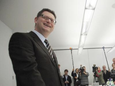 Schäfer-Gümbel: «In Hessen wird man am Ende nicht über einen Koalitionsvertrag entscheiden können, wenn nicht klar ist, was in Berlin festgelegt wurde.» Foto: Fredrik von Erichsen Schäfer-Gümbel