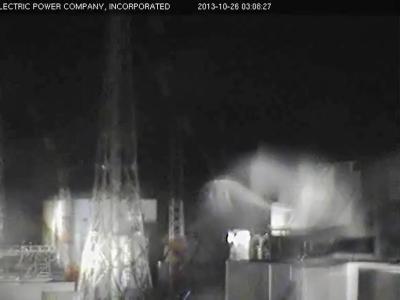 Screenshot einer Tepco-Webcam in Fukushima, kurz nach dem Beben am 25.10.2013. Foto: Tepco Fukushima Daiichi