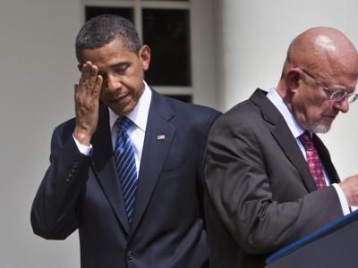 US-Präsident Barack Obama und Amerikas Geheimdienstdirektor James Clapper. Foto: Jim Lo Scalzo Obama und Clapper