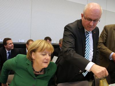 Unionsfraktionschef Volker Kauder hat Bedingungen für eine große Koalition mit der SPD genannt. Foto: Wolfgang Kumm/Archiv Kauder meldet sich zu Wort