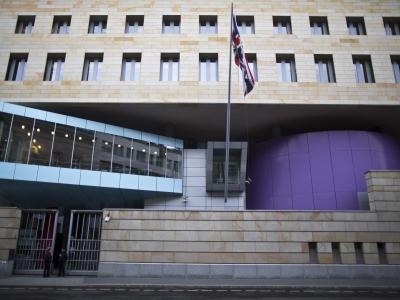 Die britische Botschaft in Berlin. Foto: Michael Kappeler Botschaft