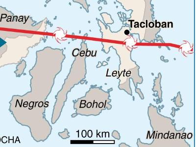 «Haiyan» hinterließ über hunderte Kilometer eine Schneise der Verwüstung. Foto: A. Brühl Katastrophengebiet