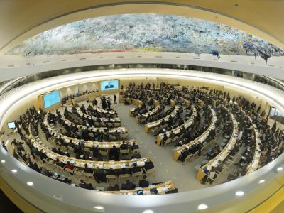 Der Menschenrechtsrat der Vereinten Nationen soll weltweit für Bürgerrechte kämpfen. Doch unter den 47 Mitgliedern sind einige, die es damit selbst nicht so genau nehmen. Foto: Rainer Jensen/Archiv UN-Menschenrechtsrat