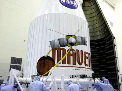 Nach zehn Monaten Flugzeit soll «Maven» in der Atmosphäre des Mars ankommen. Foto: Nasa/Kim Shiflett Maven