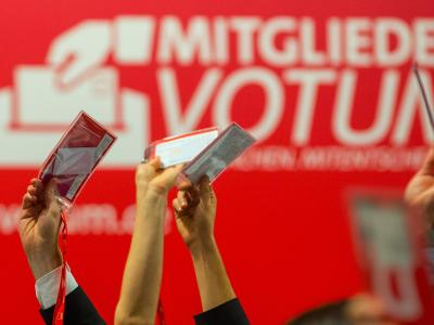 Delegierte beim SPD-Bundesparteitag am vergangenen Wochenende. Foto: Hannibal SPD-Bundesparteitag