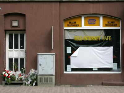 Das Internet-Café in Kassel, in dem der Betreiber Halit Yozgat im April 2006 ermordet wurde. Foto: Uwe Zucchi/Archiv Tatort in Kassel