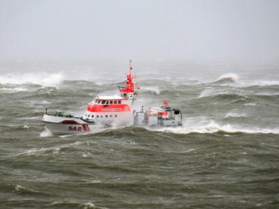 Das Seenotrettungsboot Kontrollfahrt