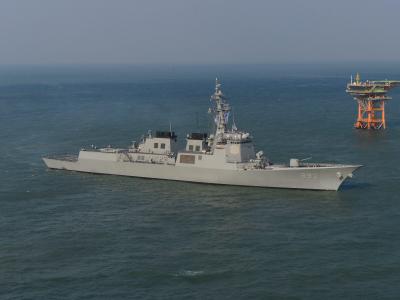 Ein südkoreanischer Zerstörer patrouilliert im Gebiet der erweiterten chinesischen Luftüberwachungszone. Foto: Yonhap Südkoreanische Marine