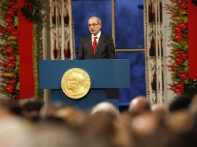 In Oslo sind die Giftgaszerstörer der Organisation OPCW für ihre hartnäckige Arbeit gewürdigt worden. Foto: Cornelius Poppe Friedensnobelpreis