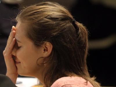 Die Angeklagte Amanda Knox hat in ihrem neuen Mord-Prozess in einer E-Mail an das Gericht ihre Unschuld beteuert. Foto: Pietro Crocchioni/Archiv Amanda Knox